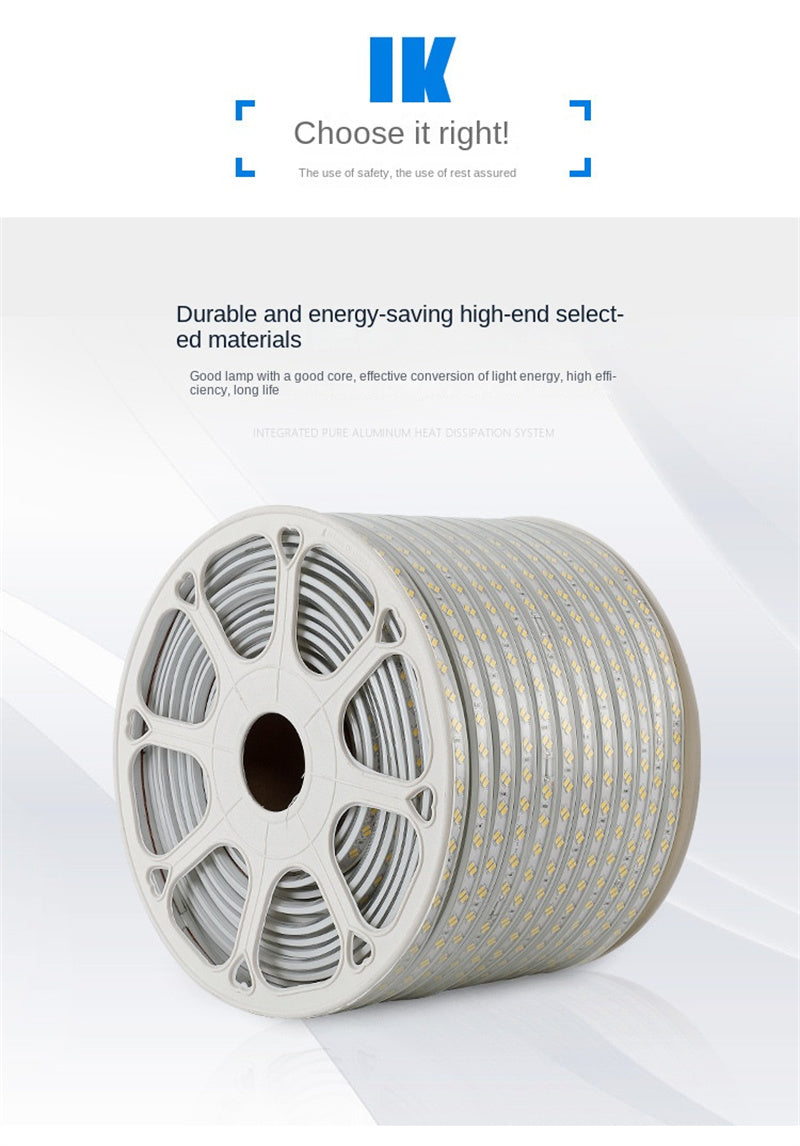 Flexible Waterproof Outdoor LED Strip Lights High Brightness COB Dual-Row RGB Multicolor & 3-Color Modes, IP65 for Camping, Garden, Patio, and Outdoor Decor