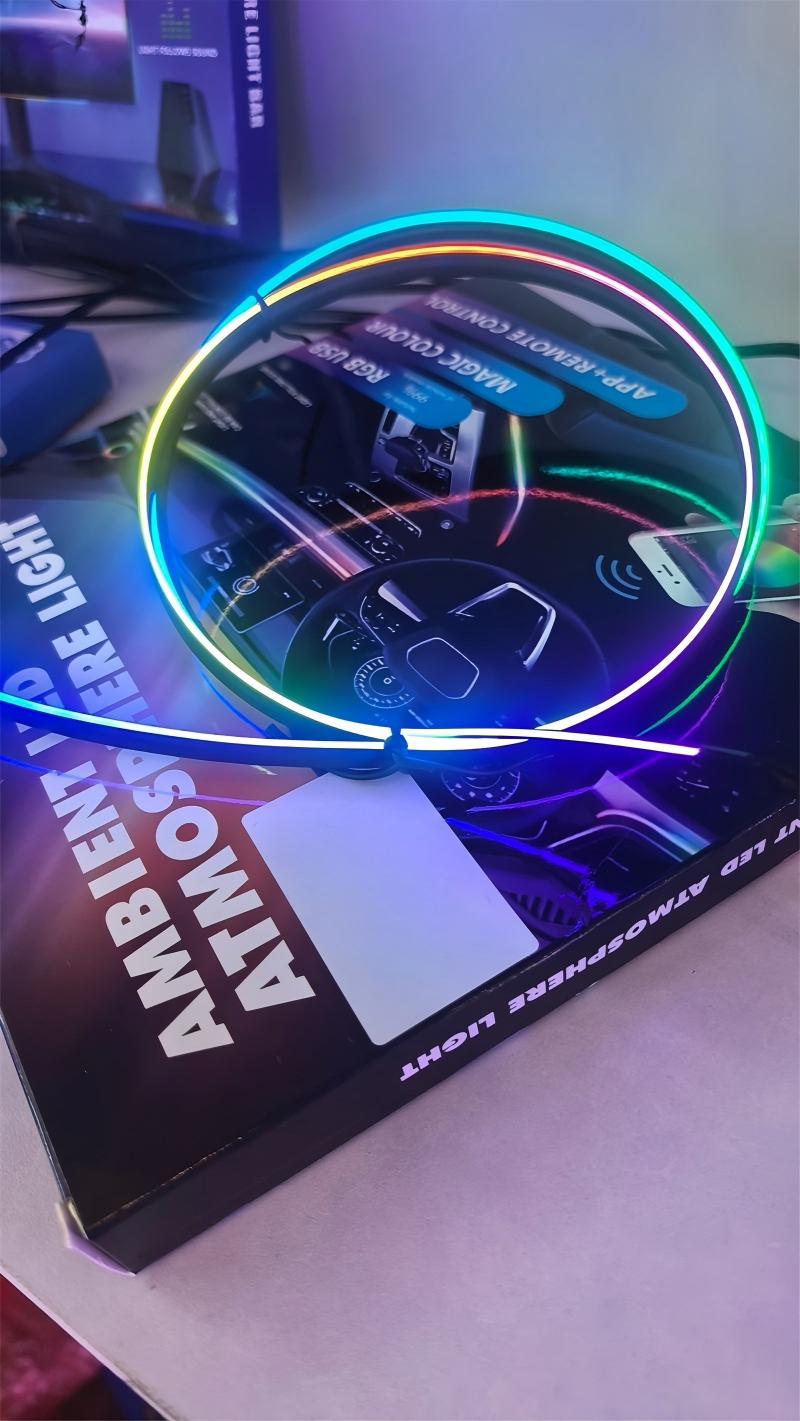 Music Rhythm RGB Car Ambient Light USB Sound-Control Multi-Color Atmosphere Lamp