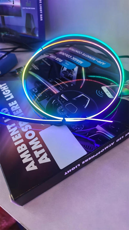 Music Rhythm RGB Car Ambient Light USB Sound-Control Multi-Color Atmosphere Lamp