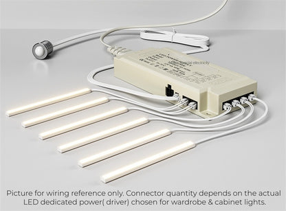 5V / 12V / 24V 2-Pin LED Strip Jumper Wires Solderless Led Strip Connectors for 5mm, 8mm and 10mm COB/SMD LED strips