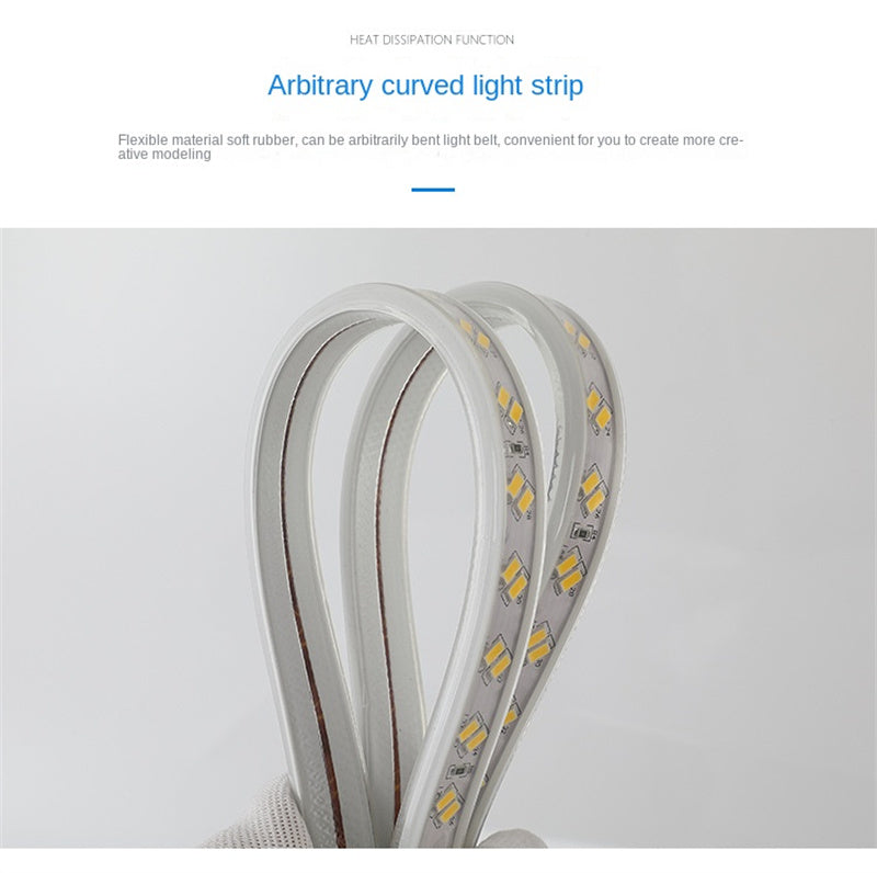 Flexible Waterproof Outdoor LED Strip Lights High Brightness COB Dual-Row RGB Multicolor & 3-Color Modes, IP65 for Camping, Garden, Patio, and Outdoor Decor