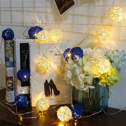 LED Sepa takraw Weaving Light String Romantic Thai Handmade Starry Light String