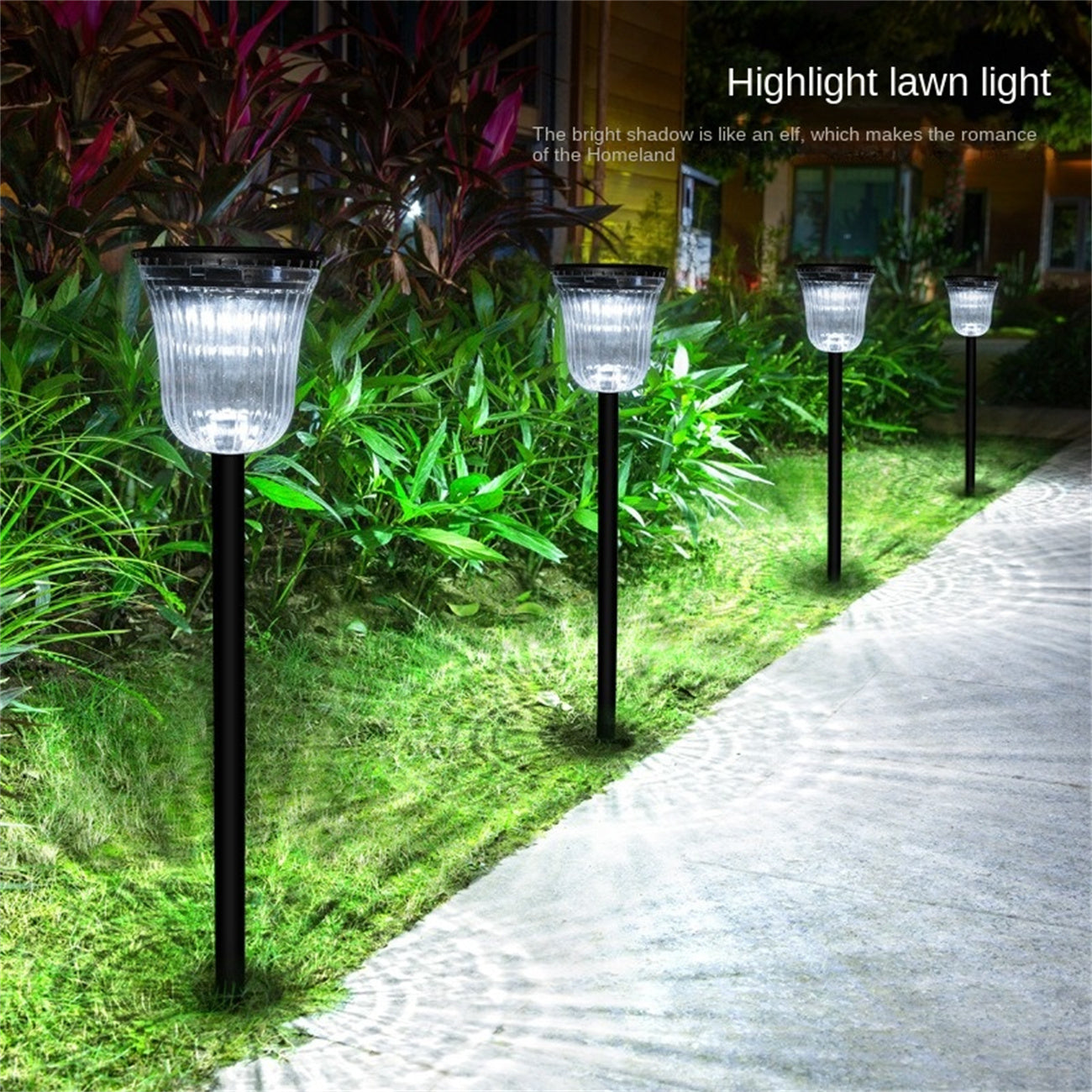 Solar Outdoor Yard Light Home Villa LED Garden Decor Landscape Ground Insert Lawn Light