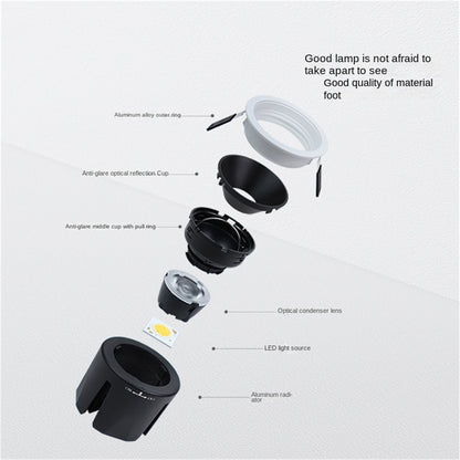 High-CRI Adjustable Recessed LED Spotlight – Multi CCT, Anti-Glare, Dimmable Indoor Downlight