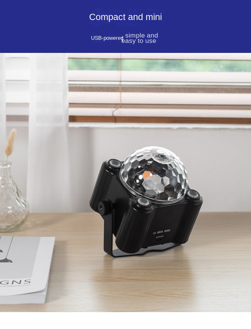 RGB LED Stage Light with Sound Activated Disco Ball Effect Light for KTV, Home Party & Events