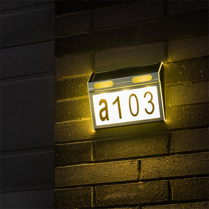 Solar Address Light – Bright LED House Number Lamp for Garage, Gate, Patio & Outdoor Walls