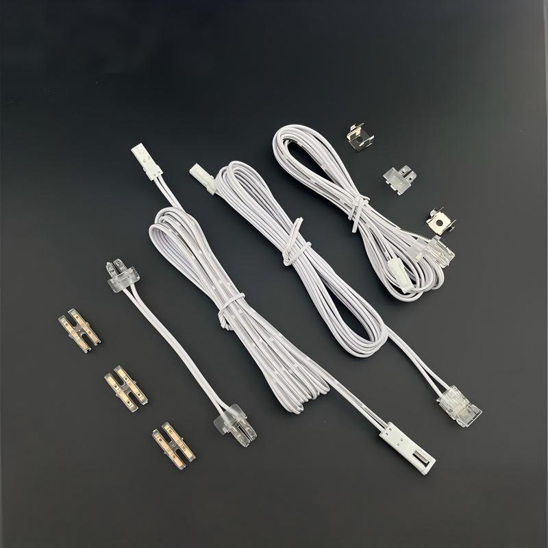 5V / 12V / 24V 2-Pin LED Strip Jumper Wires Solderless Led Strip Connectors for 5mm, 8mm and 10mm COB/SMD LED strips