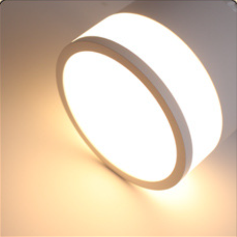 Warm side emitting LED tube light corridor hall bedroom 12W7W5W three color dimming hole free surface mounted tube light