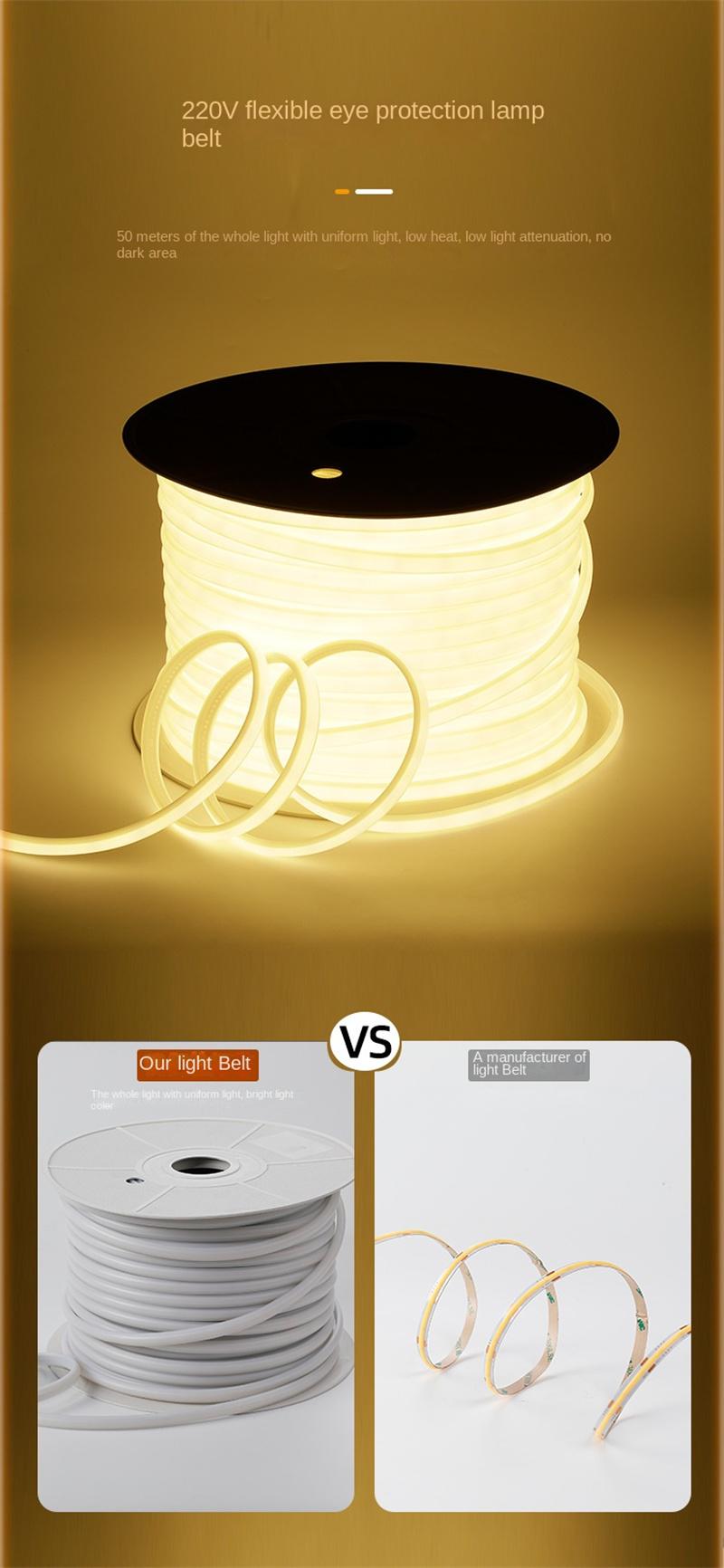 Flexible Waterproof Outdoor LED Strip Lights High Brightness COB Dual-Row RGB Multicolor & 3-Color Modes, IP65 for Camping, Garden, Patio, and Outdoor Decor