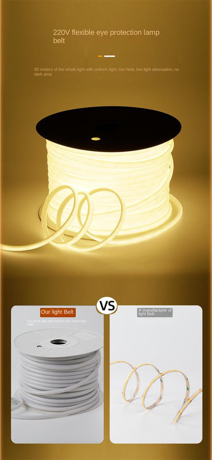 Flexible Waterproof Outdoor LED Strip Lights High Brightness COB Dual-Row RGB Multicolor & 3-Color Modes, IP65 for Camping, Garden, Patio, and Outdoor Decor