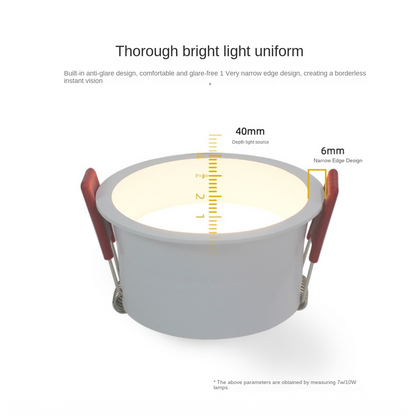 Narrow border tube light, deep cup anti glare, living room bedroom, hotel office, no main light, embedded LED tube light