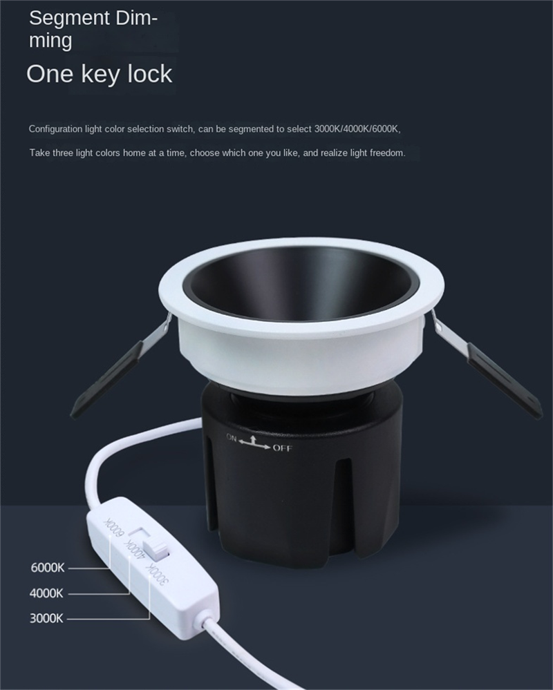 High-CRI Adjustable Recessed LED Spotlight – Multi CCT, Anti-Glare, Dimmable Indoor Downlight