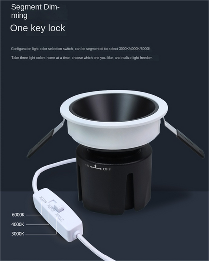 High-CRI Adjustable Recessed LED Spotlight – Multi CCT, Anti-Glare, Dimmable Indoor Downlight