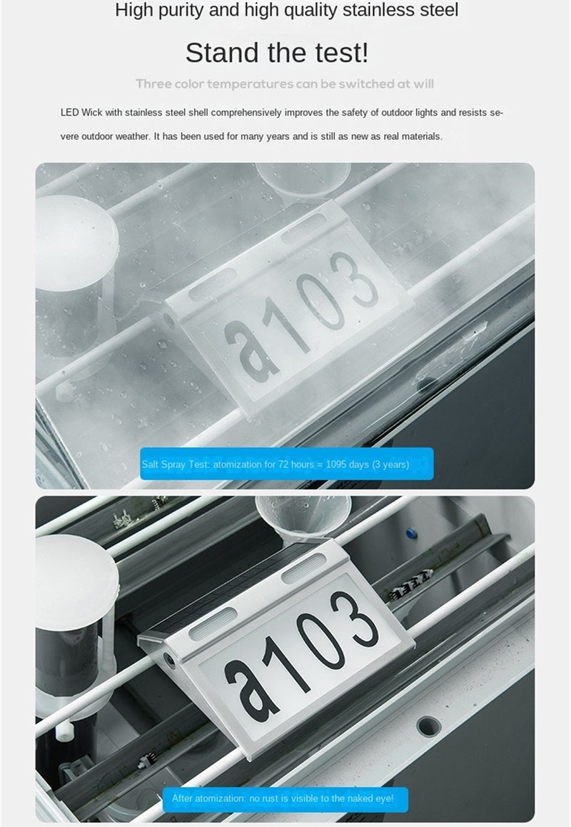 Solar Address Light – Bright LED House Number Lamp for Garage, Gate, Patio & Outdoor Walls