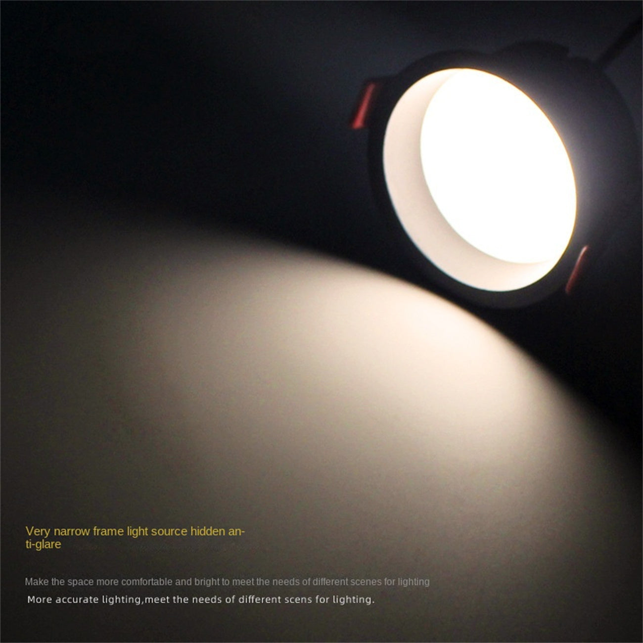 Narrow border tube light, deep cup anti glare, living room bedroom, hotel office, no main light, embedded LED tube light