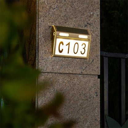 Solar Address Light – Bright LED House Number Lamp for Garage, Gate, Patio & Outdoor Walls