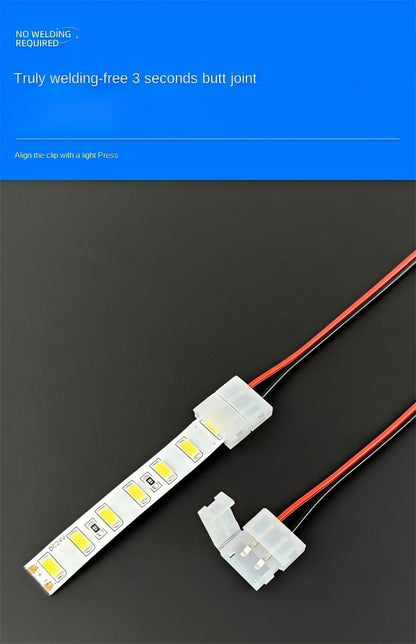Plier-Crimp Crystal Solderless Quick LED Strip Connectors – Ultra-Thin Gapless Corner & Extension Clips