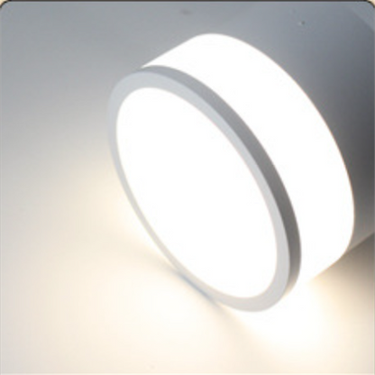 Side-Emitting Surface-Mounted LED Downlight · No-Cut Installation · 3-Color Switchable (Warm/Neutral/Cool) · 5W/7W/12W · Hallway, Bedroom, Living Room