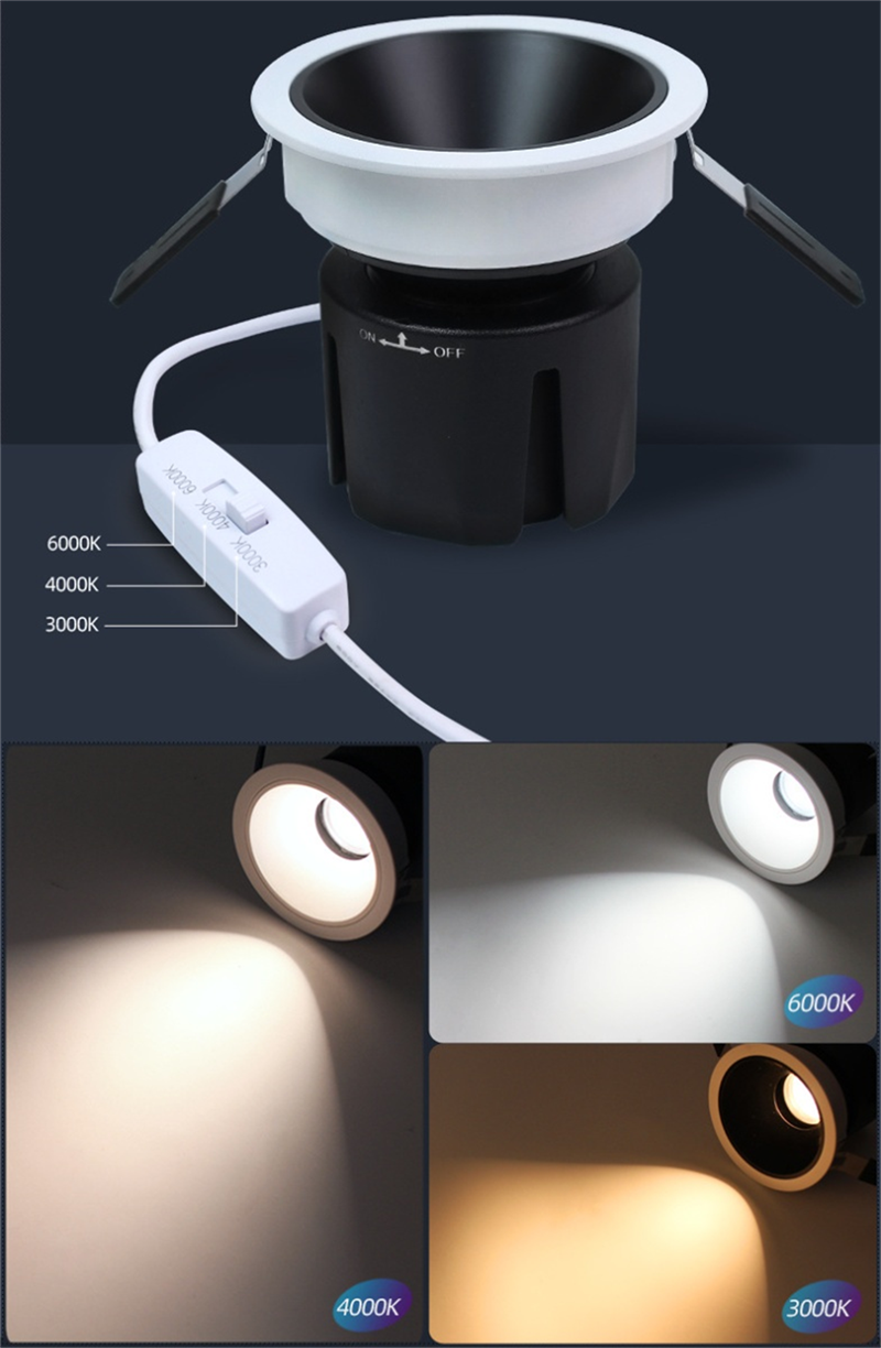 High-CRI Adjustable Recessed LED Spotlight – Multi CCT, Anti-Glare, Dimmable Indoor Downlight