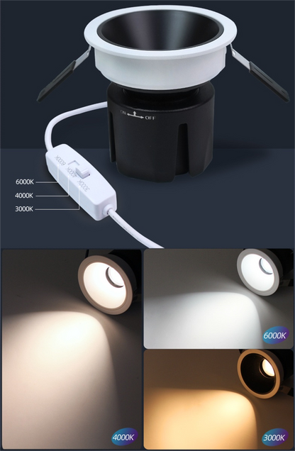 High-CRI Adjustable Recessed LED Spotlight – Multi CCT, Anti-Glare, Dimmable Indoor Downlight