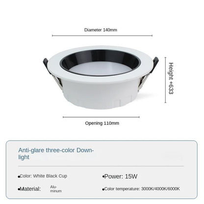 Dialing code anti glare three color tube light full spectrum household ceiling light, living room hallway bedroom CCT variable light tube light