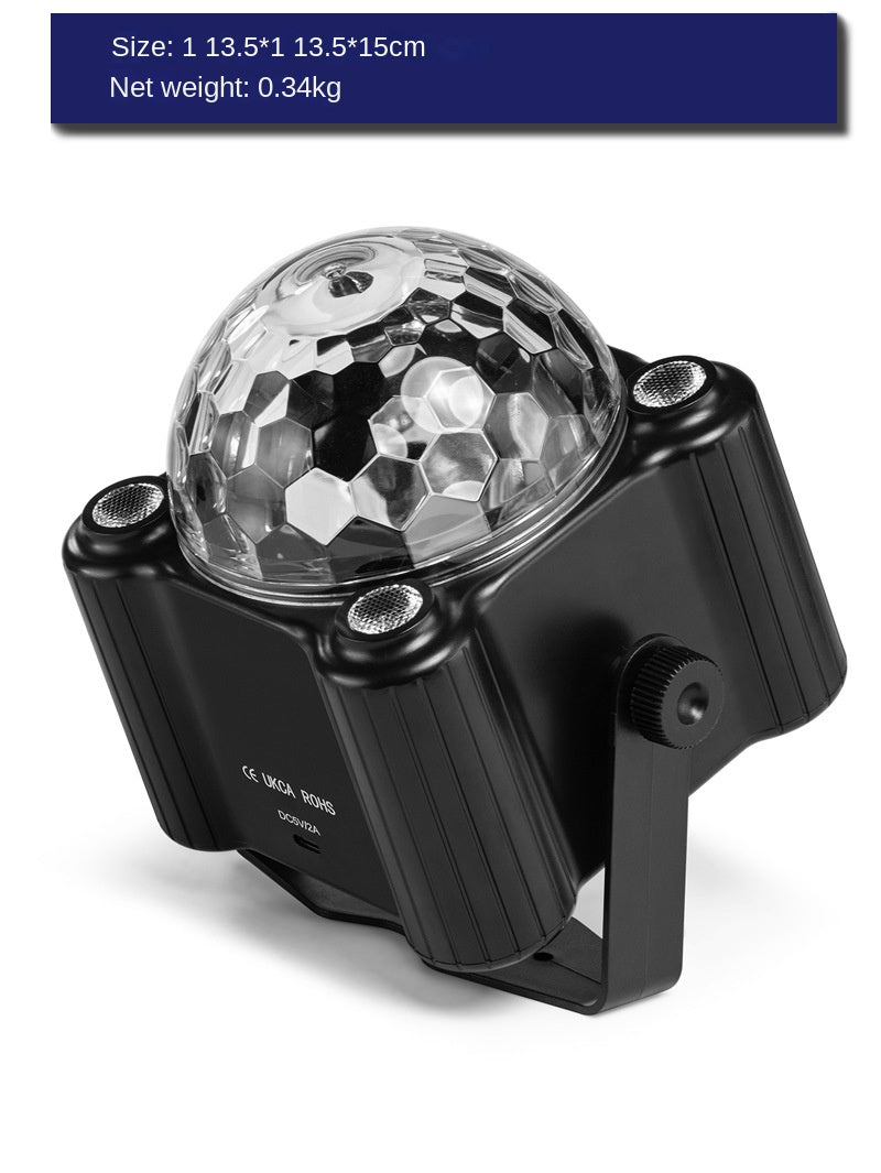 RGB LED Stage Light with Sound Activated Disco Ball Effect Light for KTV, Home Party & Events