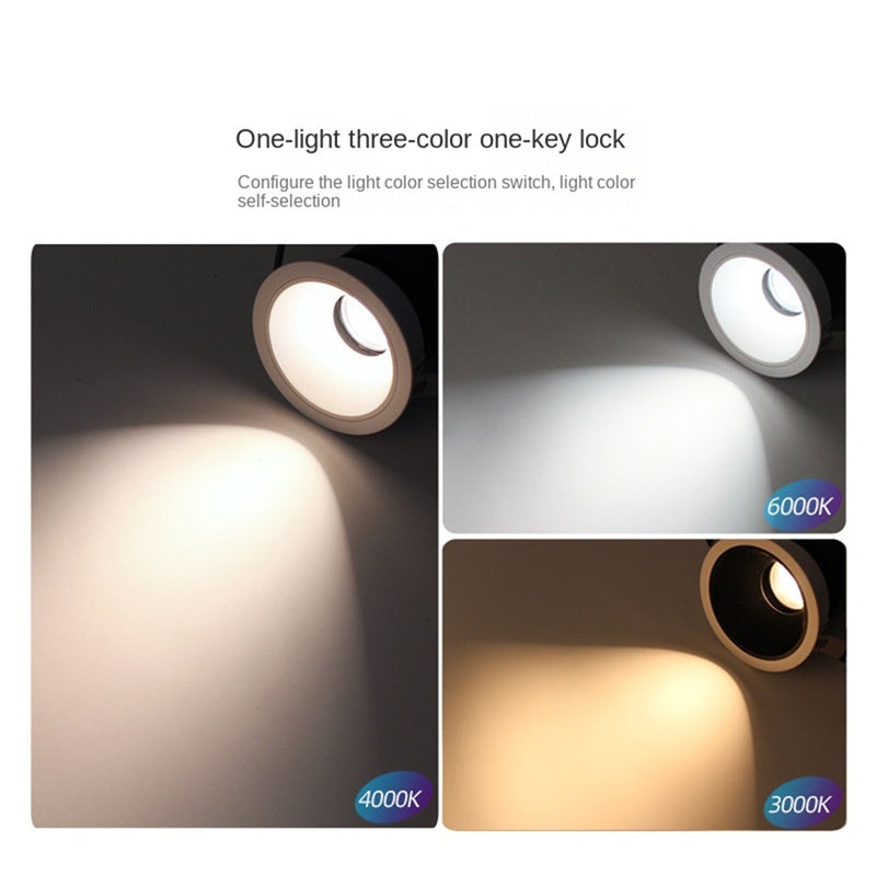 High-CRI Adjustable Recessed LED Spotlight – Multi CCT, Anti-Glare, Dimmable Indoor Downlight