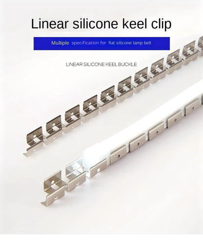 Flexible 202 Stainless Steel LED Neon Strip Mounting Track – Bendable Skeleton Framework for Flat Silicone Neon Lights