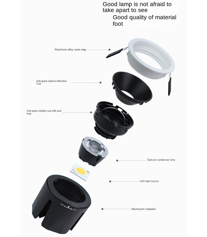 High-CRI Adjustable Recessed LED Spotlight – Multi CCT, Anti-Glare, Dimmable Indoor Downlight