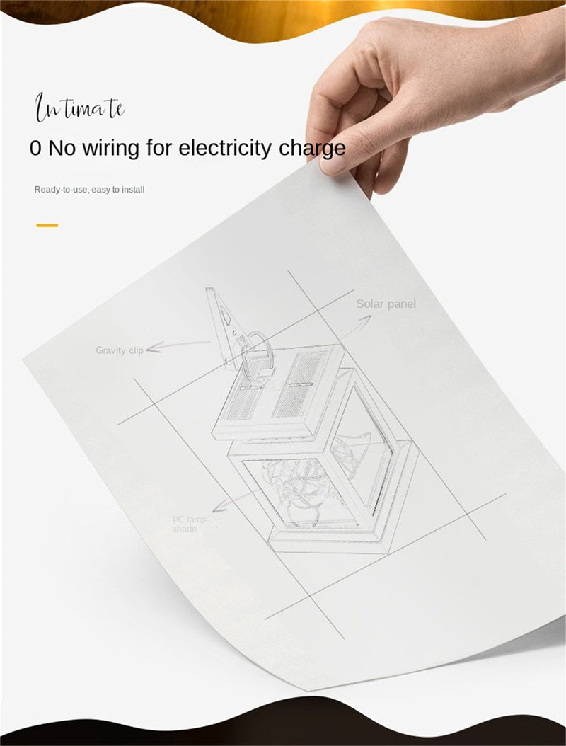 Solar hanging lantern installation with clamp