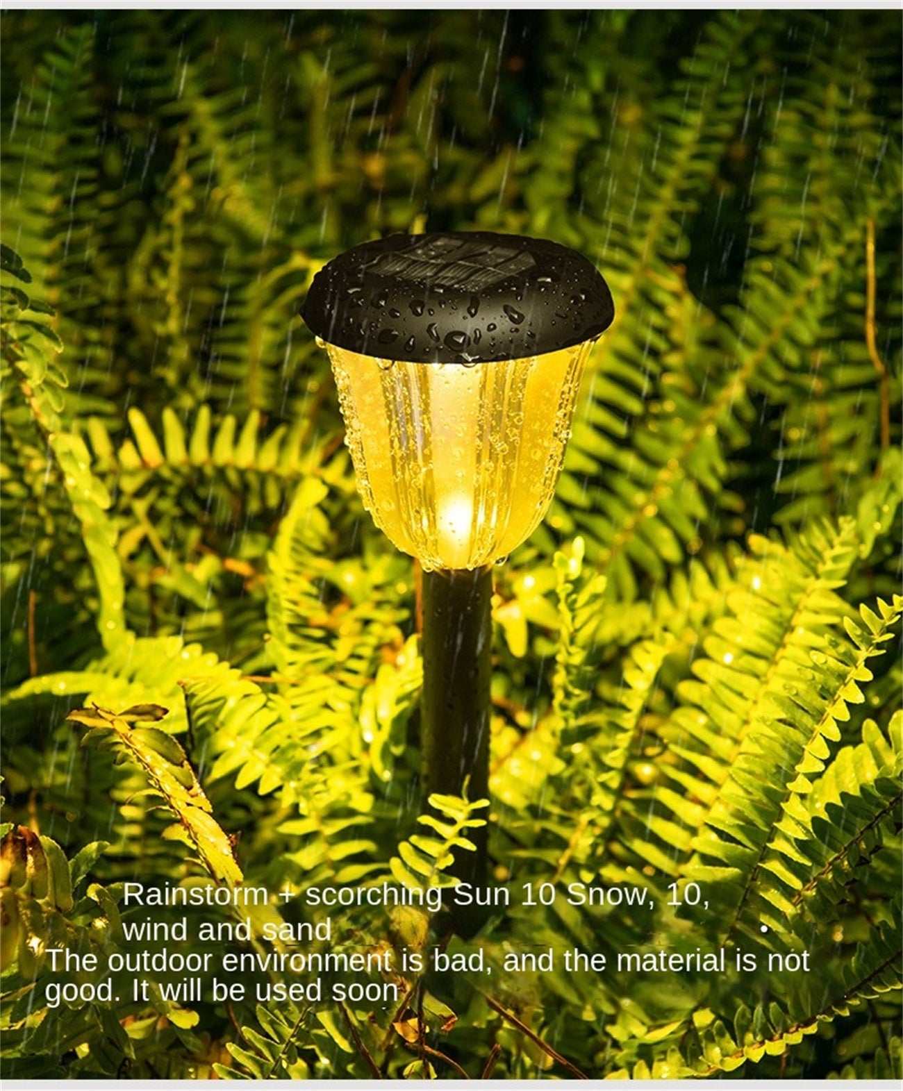 Solar Lawn Light for Garden Yard LED Ground Plug Outdoor Lighting Pathway Light