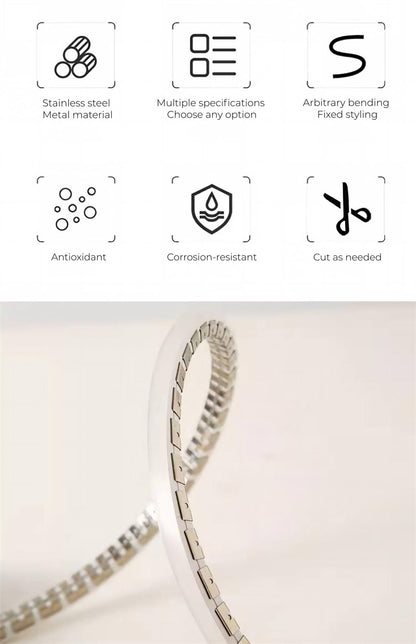 Flexible 202 Stainless Steel LED Neon Strip Mounting Track – Bendable Skeleton Framework for Flat Silicone Neon Lights