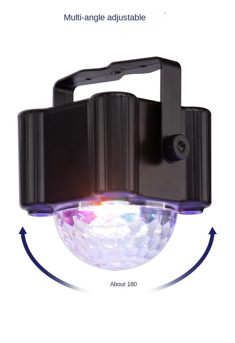 RGB LED Stage Light with Sound Activated Disco Ball Effect Light for KTV, Home Party & Events