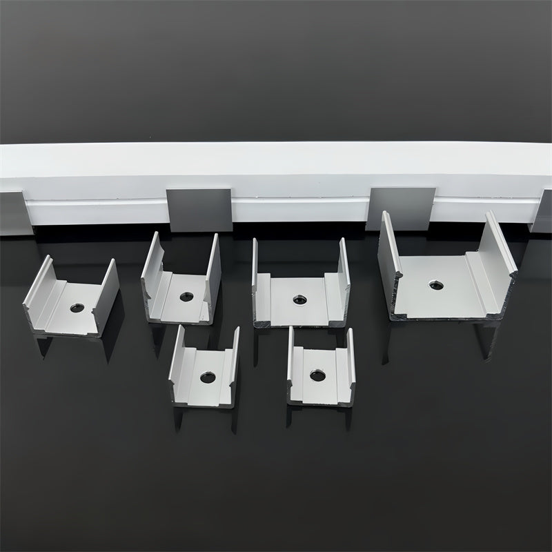 6063 Aluminum LED Strip Mounting Clips for Silicone Neon Lights