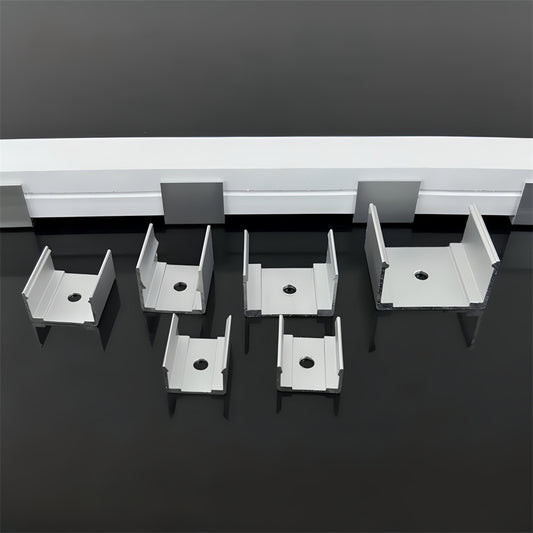 6063 Aluminum LED Strip Mounting Clips for Silicone Neon Lights