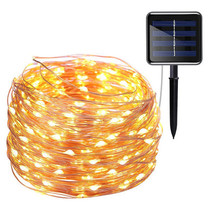 Solar LED Copper Wire String Lights – Waterproof Outdoor Fairy Lights for Garden, Patio & Christmas Decoration