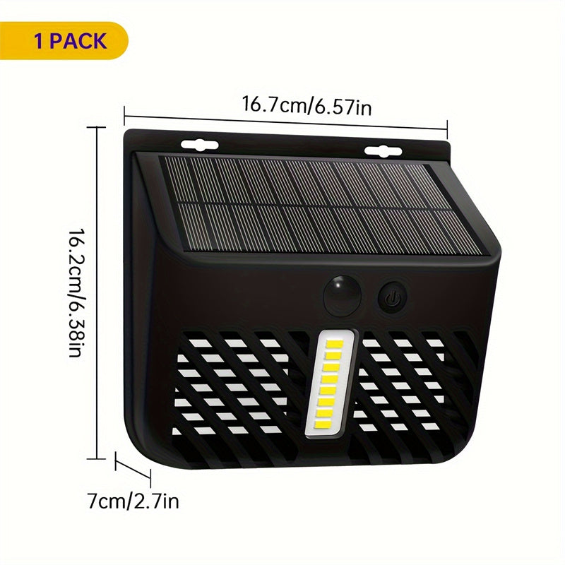 Solar Powered Outdoor Mosquito Killer Lamp Waterproof Electric Bug Zapper with LED Light for Garden, Patio, Yard & Villa