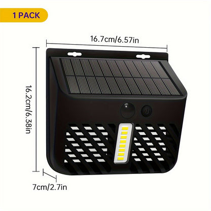 Solar Powered Outdoor Mosquito Killer Lamp Waterproof Electric Bug Zapper with LED Light for Garden, Patio, Yard & Villa