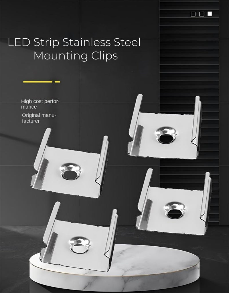 201 Stainless Steel LED Strip Mounting Clips – Outdoor Light Strip Fixing Brackets