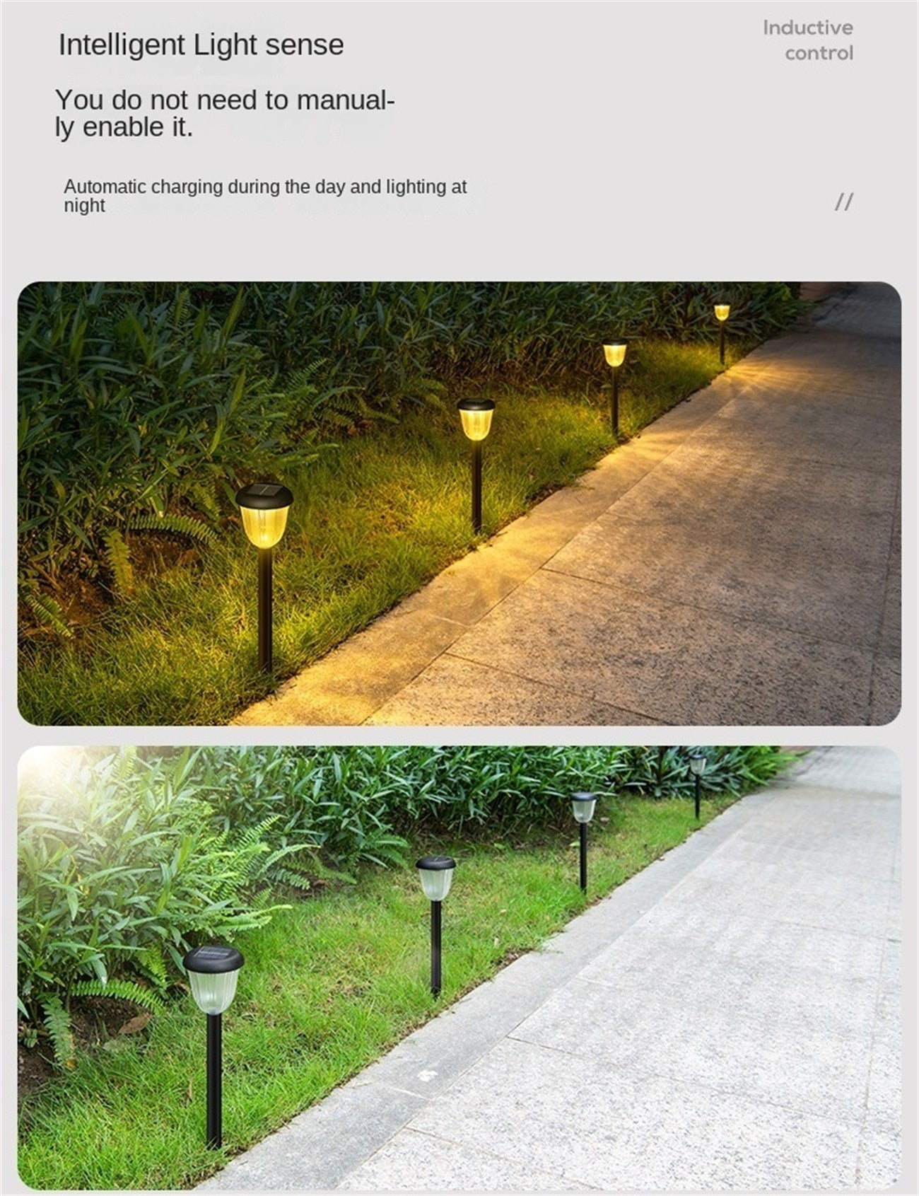 Luz solar para césped para jardín, patio, LED, enchufe de tierra, iluminación para exteriores, luz para camino