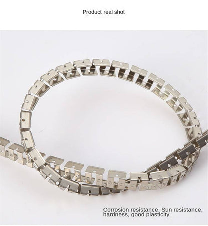 Flexible 202 Stainless Steel LED Neon Strip Mounting Track – Bendable Skeleton Framework for Flat Silicone Neon Lights