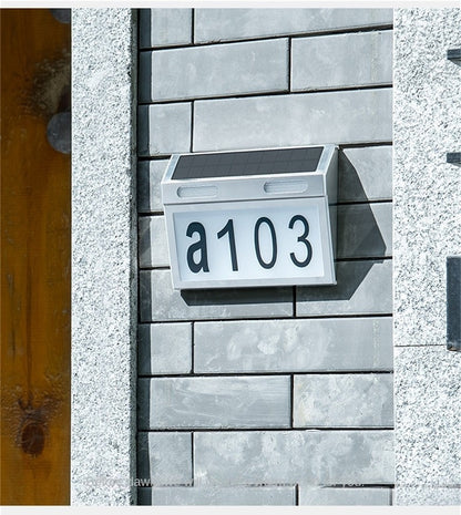 Solar Address Light – Bright LED House Number Lamp for Garage, Gate, Patio & Outdoor Walls