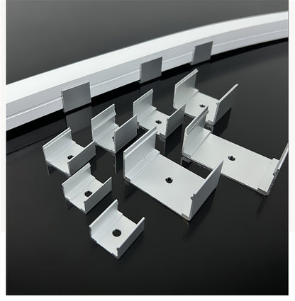 6063 Aluminum LED Strip Mounting Clips for Silicone Neon Lights