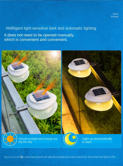 EcoGlow Solar Fence Light – Decorative LED Wall Light for Garden, Patio, Yard & Outdoor Fences