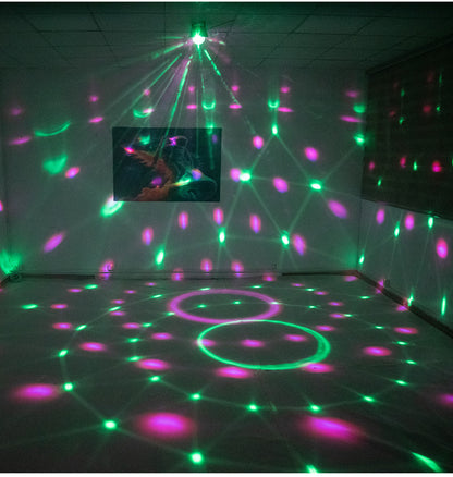 RGB LED Stage Light with Sound Activated Disco Ball Effect Light for KTV, Home Party & Events