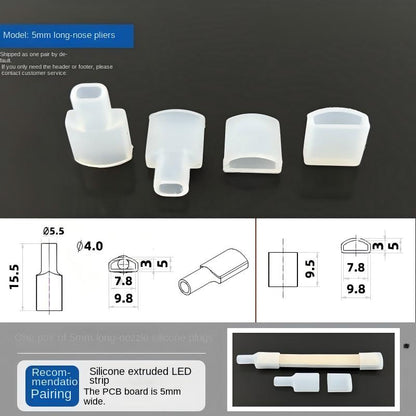 Silicone LED Strip Light End Caps – Waterproof Neon Strip End Plugs