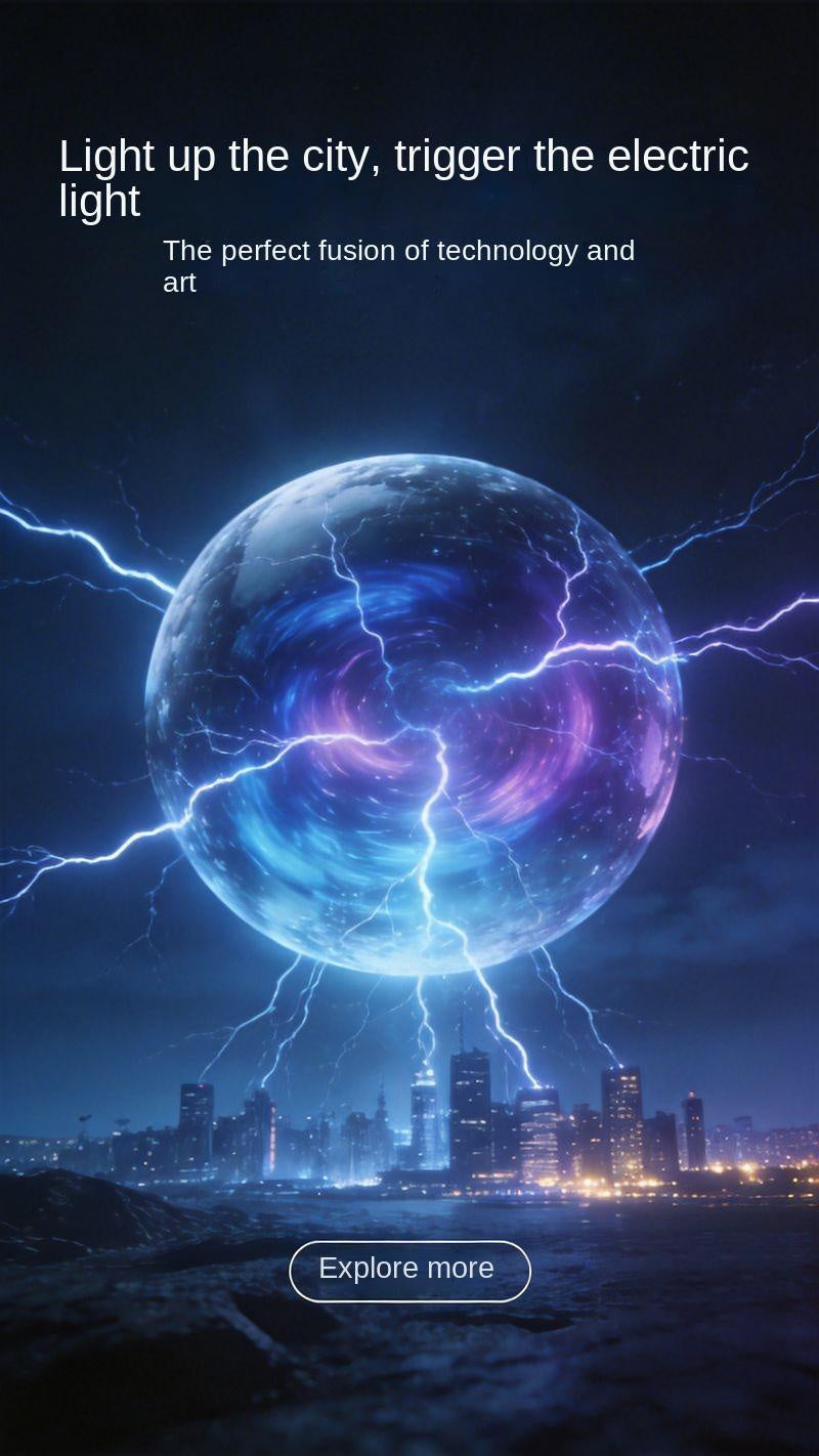 Interactive Plasma Ball Lamp – Touch & Sound Activated Magic Lightning Sphere – STEM Science Novelty Light