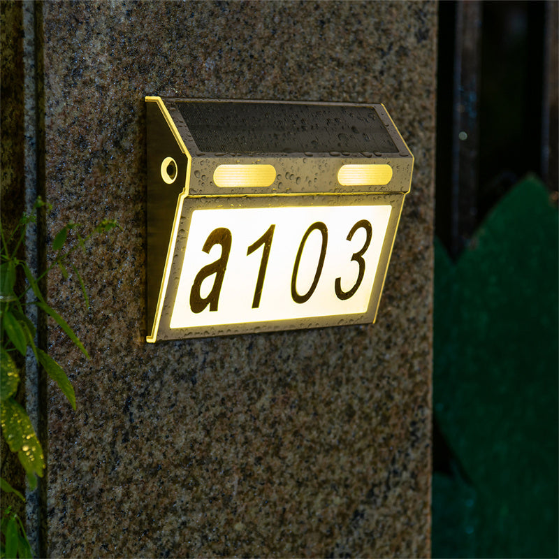 Solar Address Light – Bright LED House Number Lamp for Garage, Gate, Patio & Outdoor Walls