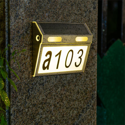 Solar Address Light – Bright LED House Number Lamp for Garage, Gate, Patio & Outdoor Walls