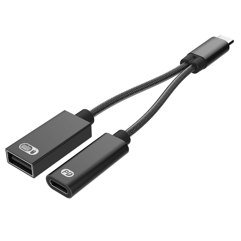 2-in-1 Multifunctional Adaptor 60W Fast Charging Type-C to USB OTG Converter Suitable for Apple 16 Connector